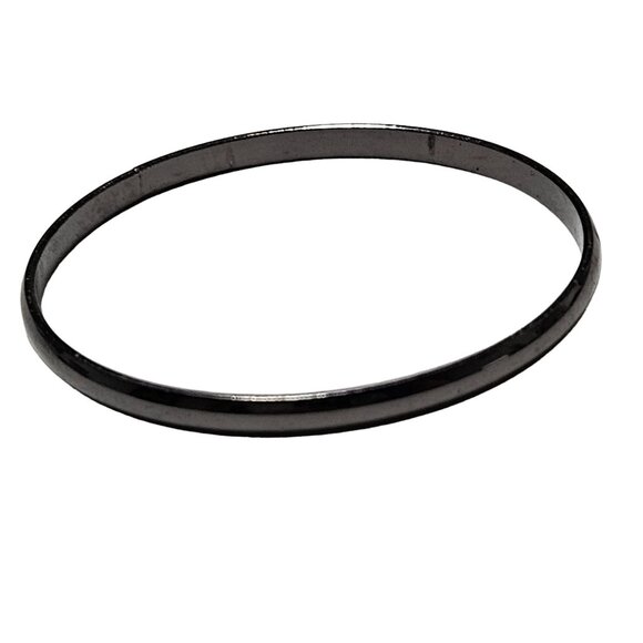 Retro 80s Black Metal Bangle Bracelet Gothic Punk Fashion Jewelry Women - Picture 1 of 4